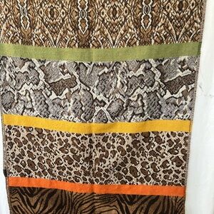 Animal Print Scarf with Earthy Tones